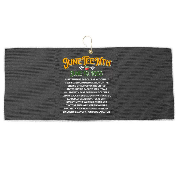 Juneteenth June 19 1865 African American History Large Microfiber Waffle Golf Towel