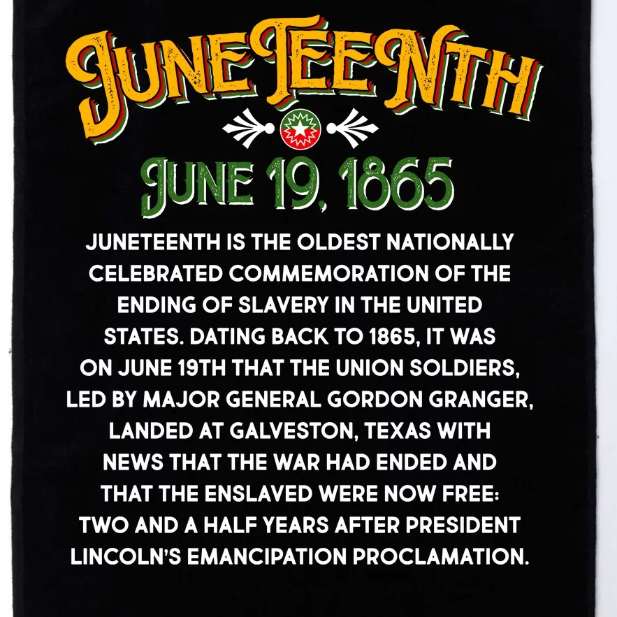 Juneteenth June 19 1865 African American History Platinum Collection Golf Towel