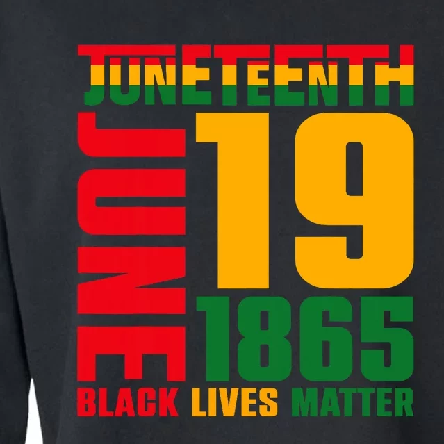 Juneteenth June 19 1865 Black Freedom Day Black Lives Matter Cropped Pullover Crew