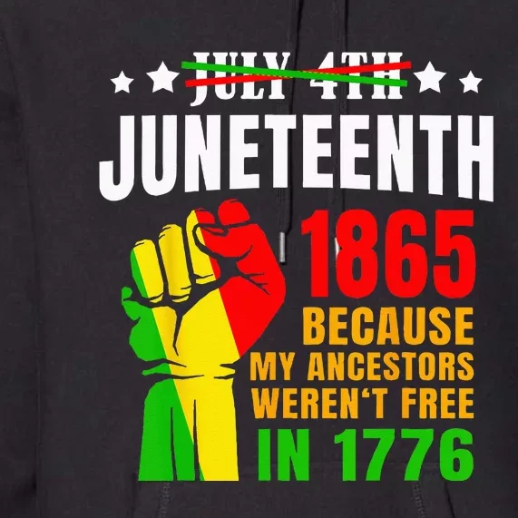 Juneteenth June 1865 Black History African American Freedom Premium Hoodie