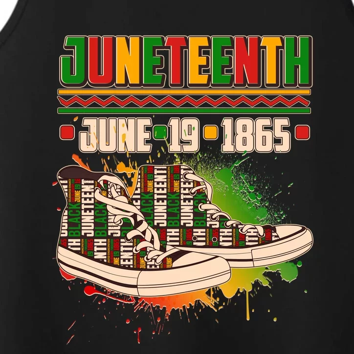 Juneteenth June 19 1865 Sneakers Performance Tank