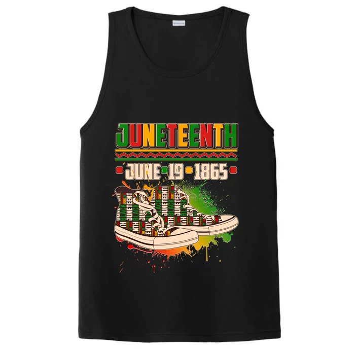 Juneteenth June 19 1865 Sneakers Performance Tank