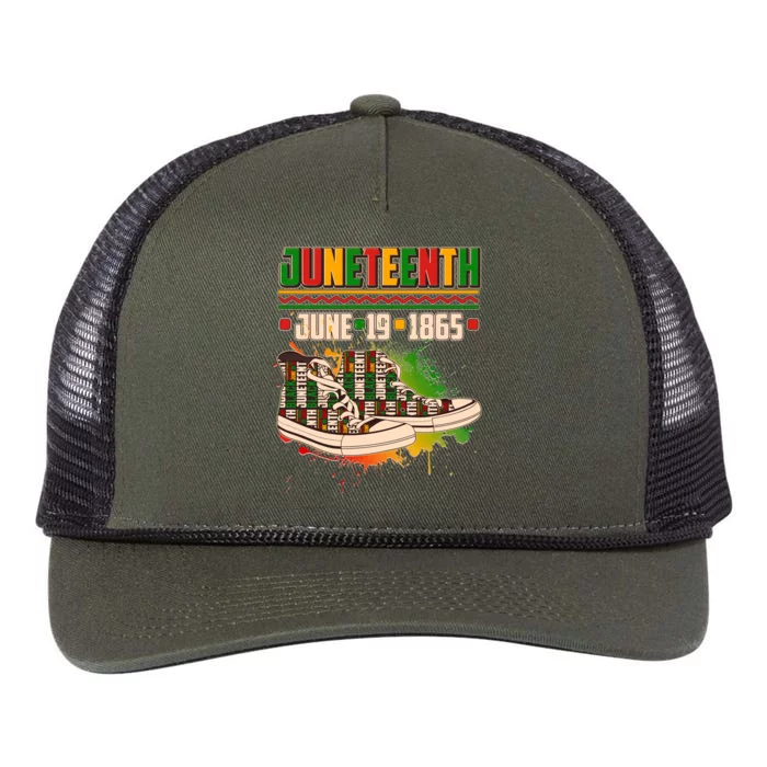 Juneteenth June 19 1865 Sneakers Retro Rope Trucker Hat Cap