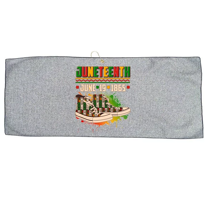 Juneteenth June 19 1865 Sneakers Large Microfiber Waffle Golf Towel