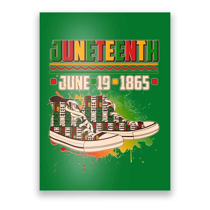 Juneteenth June 19 1865 Sneakers Poster