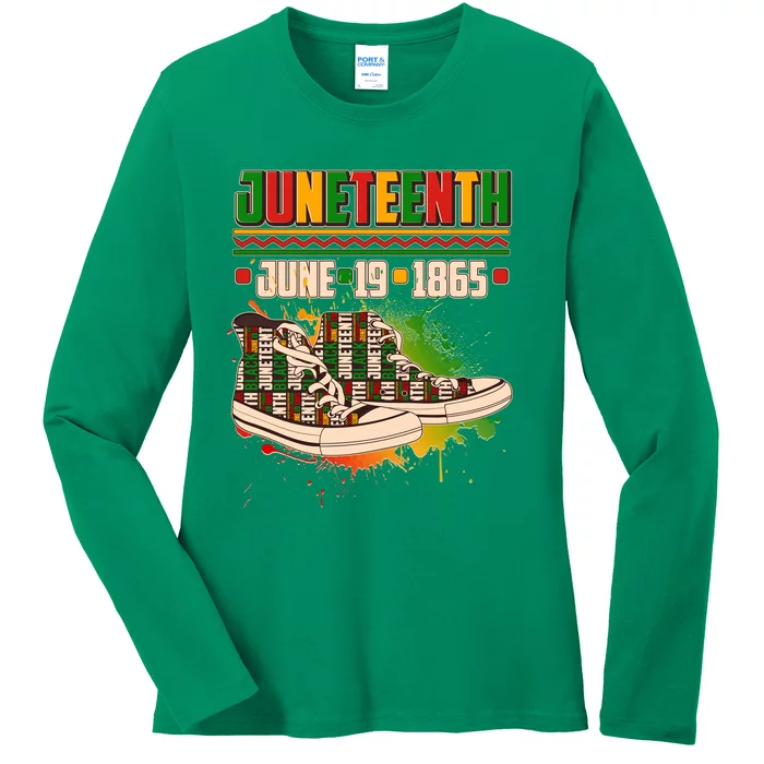 Juneteenth June 19 1865 Sneakers Ladies Long Sleeve Shirt