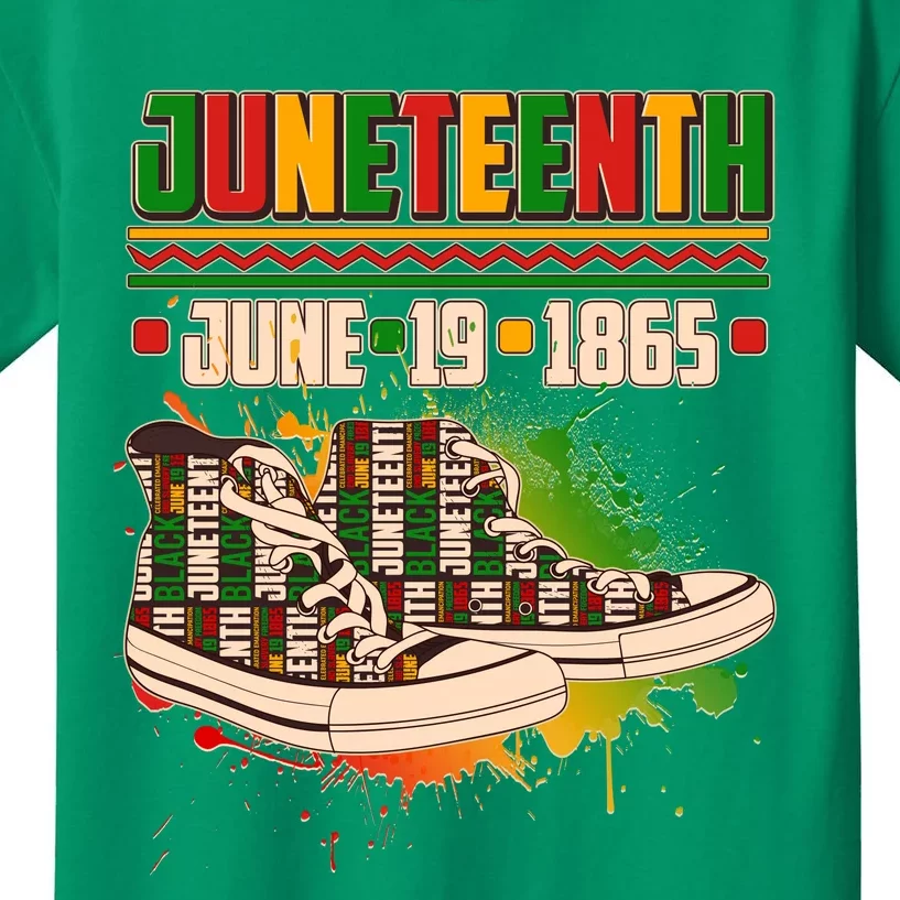 Juneteenth June 19 1865 Sneakers Kids T-Shirt