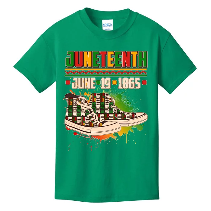 Juneteenth June 19 1865 Sneakers Kids T-Shirt