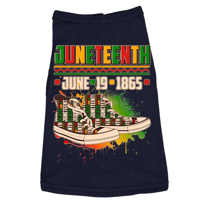 Juneteenth June 19 1865 Sneakers Doggie Tank