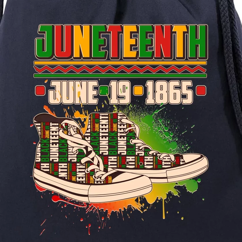 Juneteenth June 19 1865 Sneakers Drawstring Bag