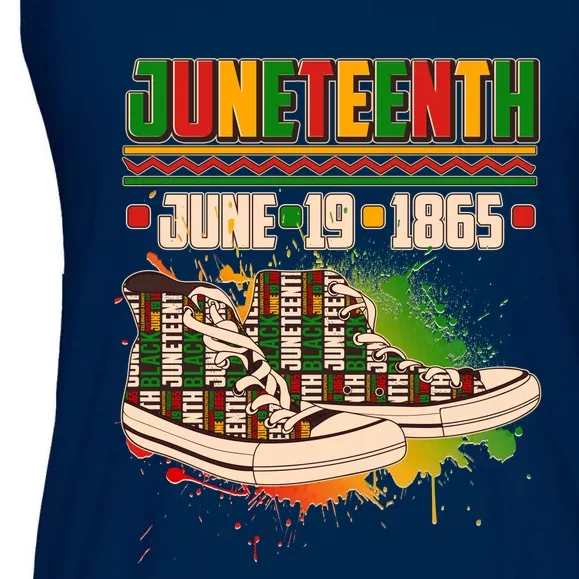 Juneteenth June 19 1865 Sneakers Ladies Essential Flowy Tank