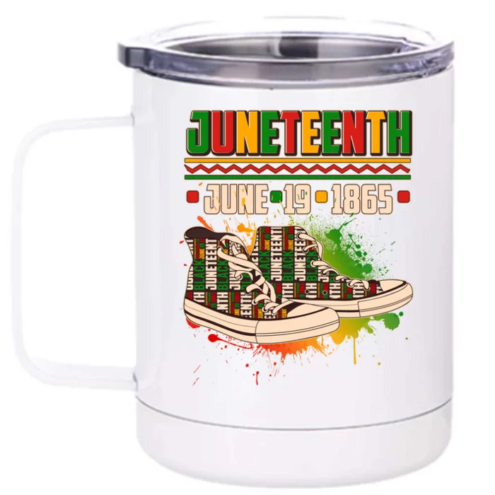 Juneteenth June 19 1865 Sneakers Front & Back 12oz Stainless Steel Tumbler Cup