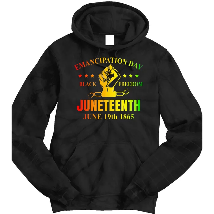 Juneteenth June 1865 Black History African American Freedom Tie Dye Hoodie