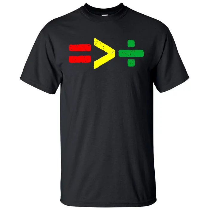 Juneteenth June 19th 1865 Equality Is Greater Than Division Design Tall T-Shirt