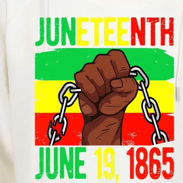 Juneteenth June 19th 1865 Juneteenth Black Freedom Day Flag Womens Funnel Neck Pullover Hood