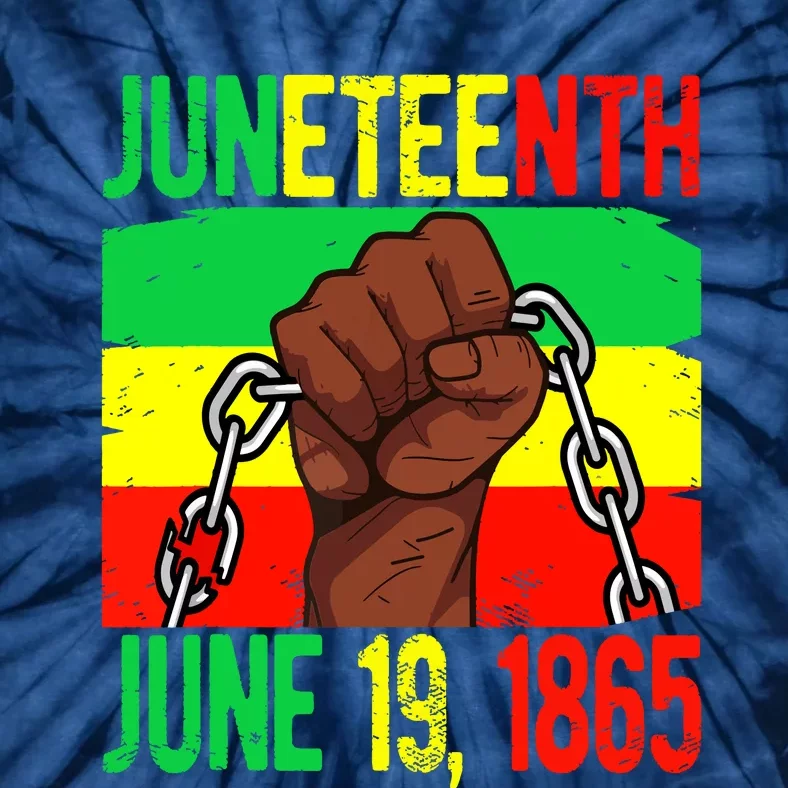 Juneteenth June 19th 1865 Juneteenth Black Freedom Day Flag Tie-Dye T-Shirt