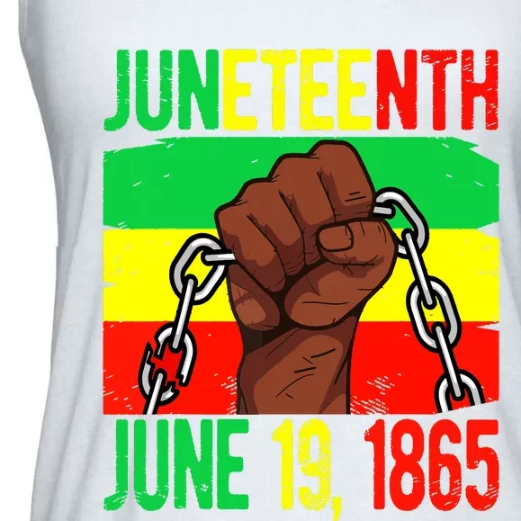 Juneteenth June 19th 1865 Juneteenth Black Freedom Day Flag Ladies Essential Flowy Tank