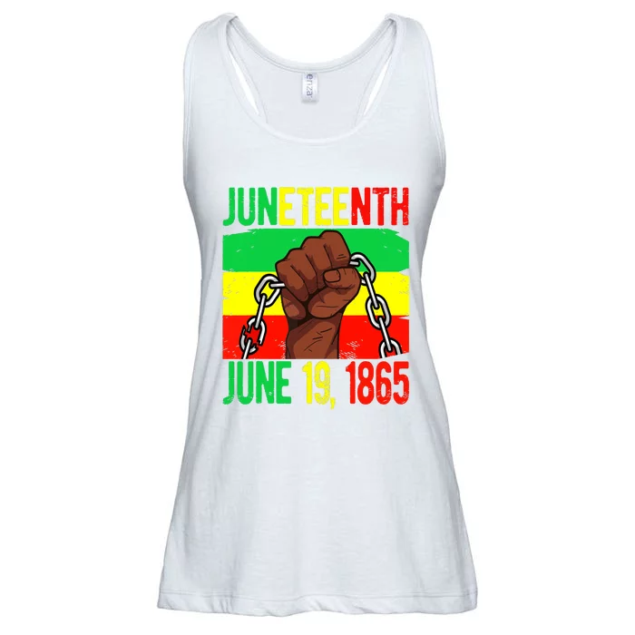 Juneteenth June 19th 1865 Juneteenth Black Freedom Day Flag Ladies Essential Flowy Tank