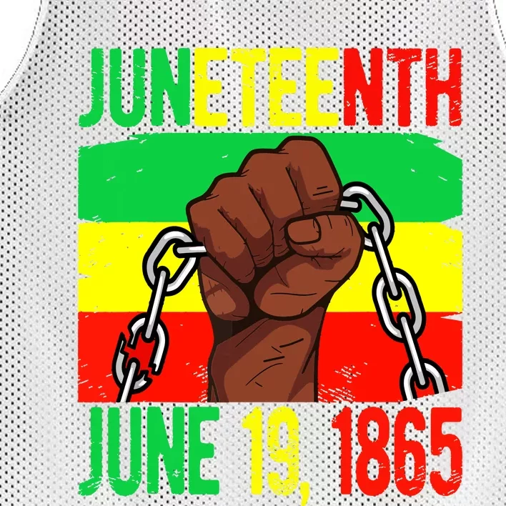 Juneteenth June 19th 1865 Juneteenth Black Freedom Day Flag Mesh Reversible Basketball Jersey Tank