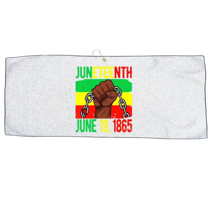 Juneteenth June 19th 1865 Juneteenth Black Freedom Day Flag Large Microfiber Waffle Golf Towel