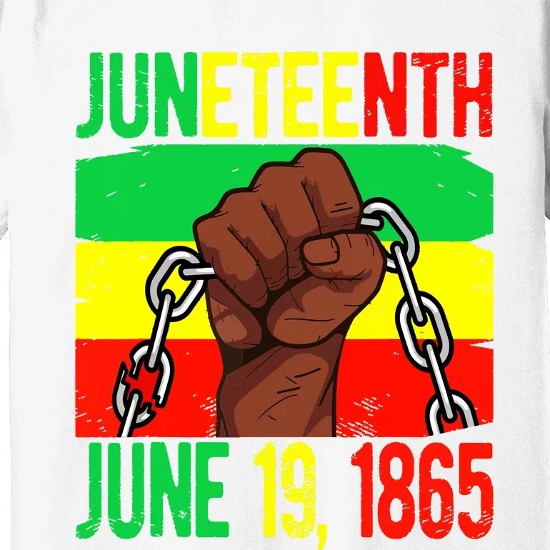 Juneteenth June 19th 1865 Juneteenth Black Freedom Day Flag Premium T-Shirt