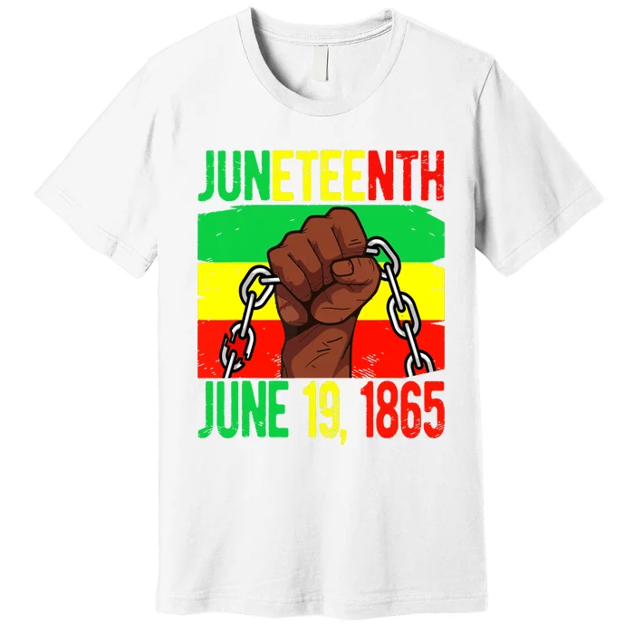 Juneteenth June 19th 1865 Juneteenth Black Freedom Day Flag Premium T-Shirt