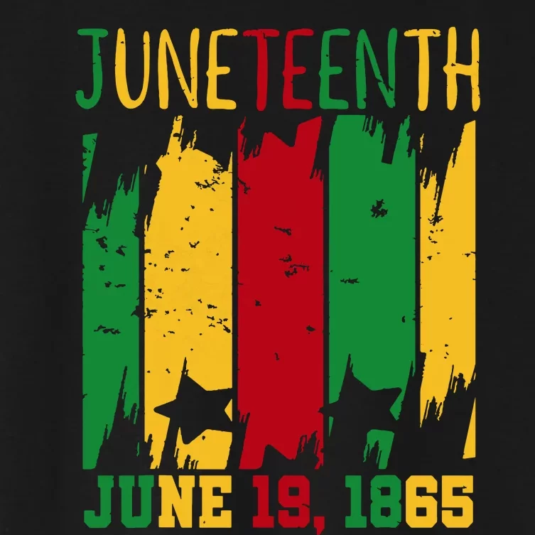 Juneteenth June 19th 1865 Juneteenth Freedom Day Women's Crop Top Tee