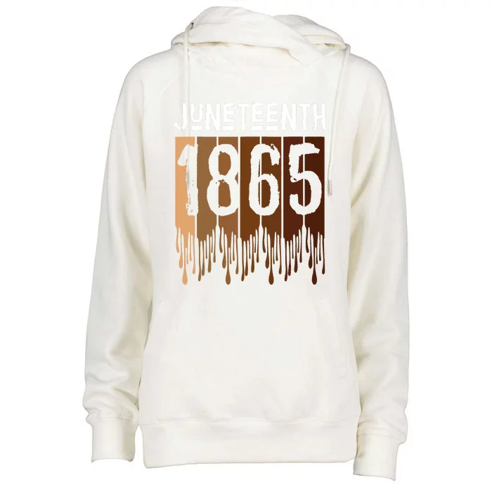 Juneteenth June 19th 1865 Freedom Day Melanin Womens Funnel Neck Pullover Hood