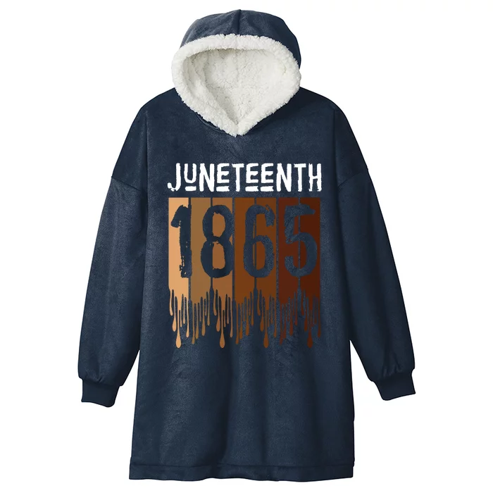 Juneteenth June 19th 1865 Freedom Day Melanin Hooded Wearable Blanket