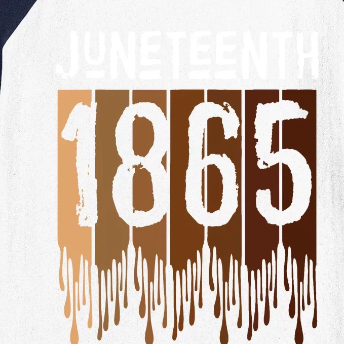 Juneteenth June 19th 1865 Freedom Day Melanin Baseball Sleeve Shirt