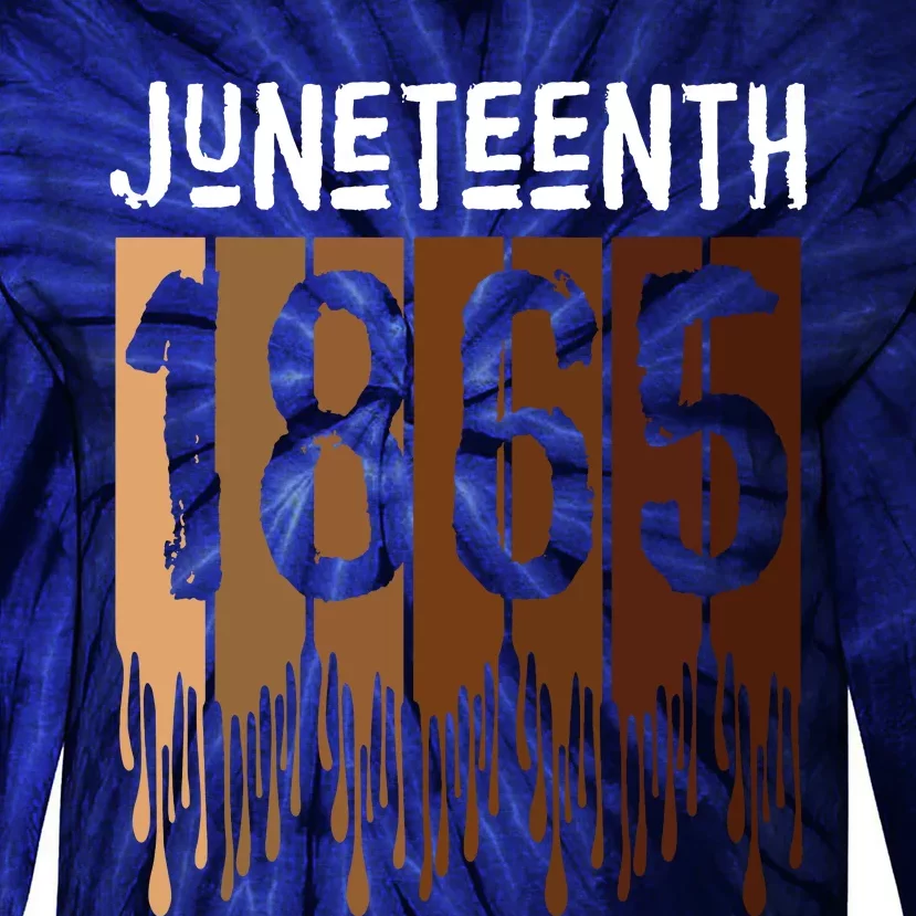 Juneteenth June 19th 1865 Freedom Day Melanin Tie-Dye Long Sleeve Shirt