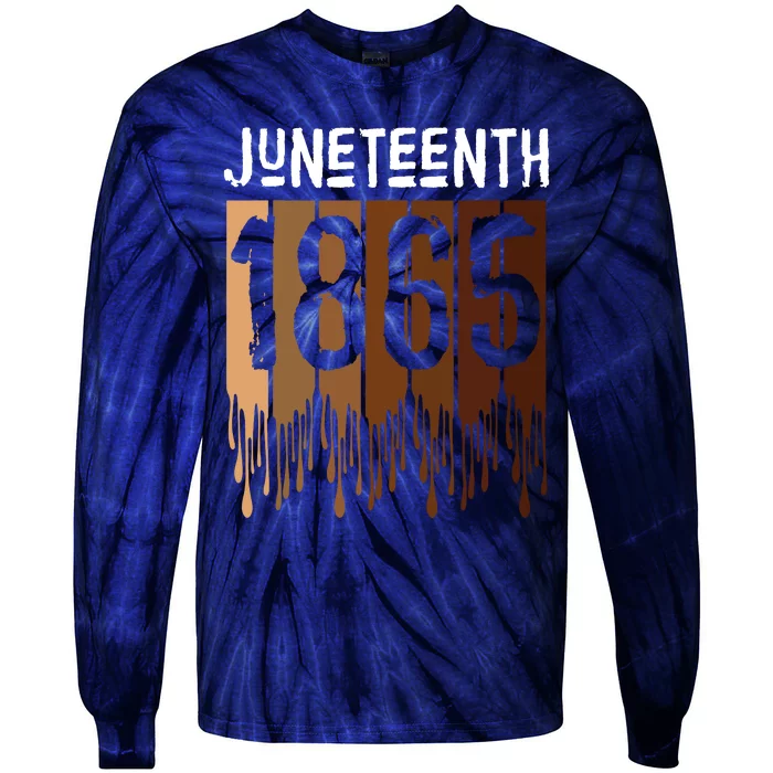 Juneteenth June 19th 1865 Freedom Day Melanin Tie-Dye Long Sleeve Shirt