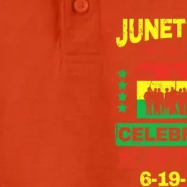 Juneteenth June 19th Black Freedom Dry Zone Grid Performance Polo