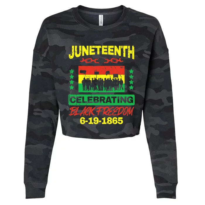 Juneteenth June 19th Black Freedom Cropped Pullover Crew