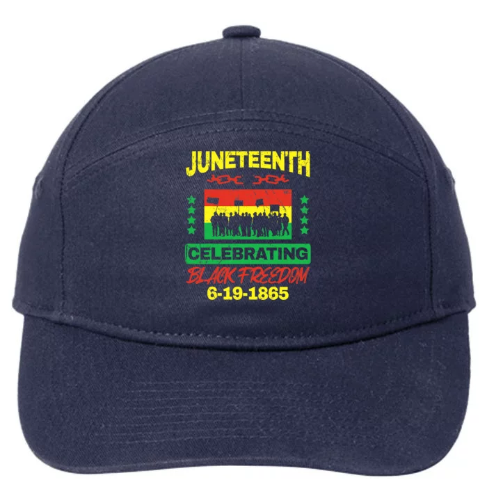 Juneteenth June 19th Black Freedom 7-Panel Snapback Hat