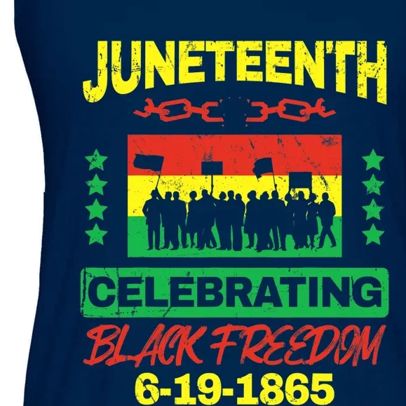 Juneteenth June 19th Black Freedom Ladies Essential Flowy Tank