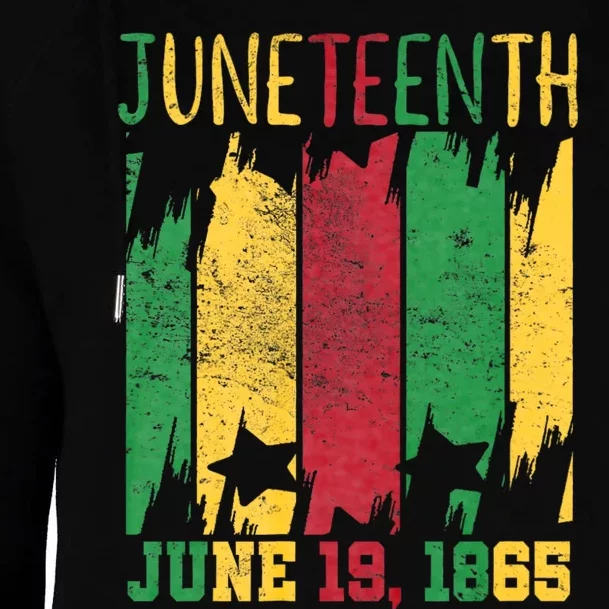 Juneteenth June 19th 1865 Juneteenth Freedom Day Womens Funnel Neck Pullover Hood