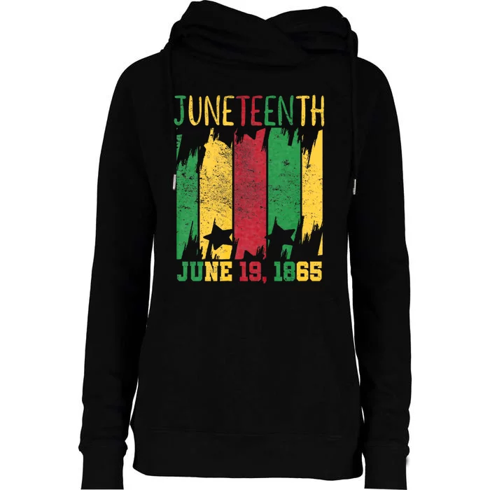 Juneteenth June 19th 1865 Juneteenth Freedom Day Womens Funnel Neck Pullover Hood