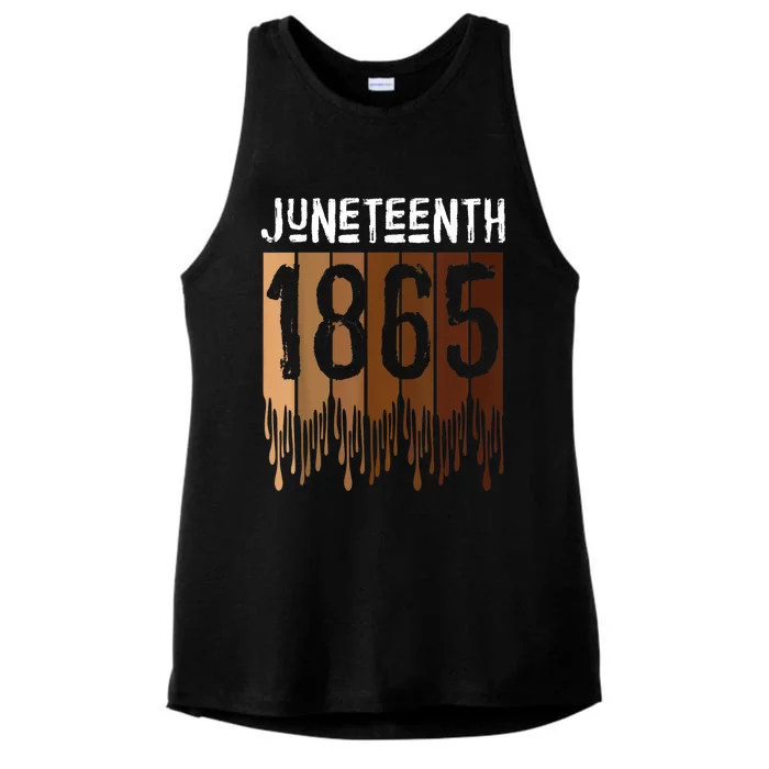 Juneteenth June 19th 1865 Freedom Day Ladies Tri-Blend Wicking Tank