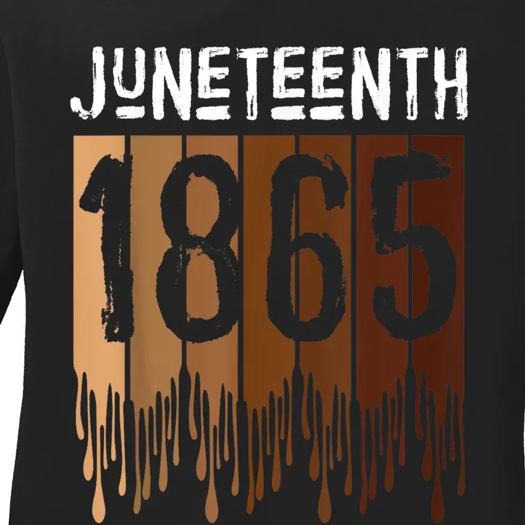 Juneteenth June 19th 1865 Freedom Day Ladies Long Sleeve Shirt