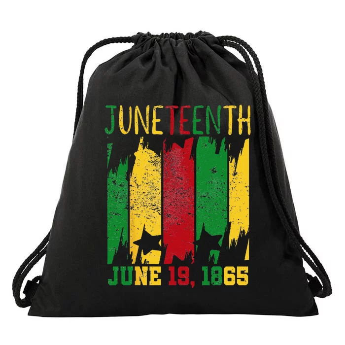 Juneteenth June 19th 1865 Juneteenth Freedom Day Drawstring Bag