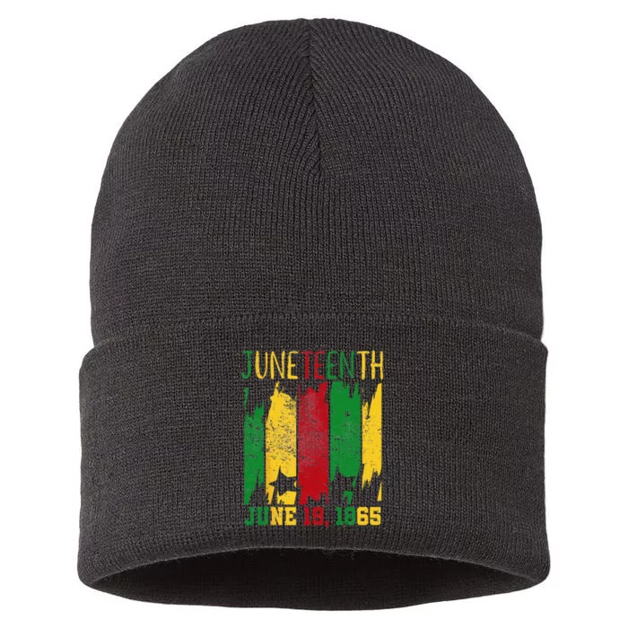 Juneteenth June 19th 1865 Juneteenth Freedom Day Sustainable Knit Beanie