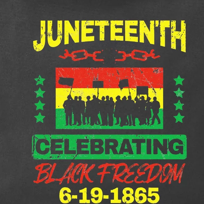 Juneteenth June 19th Black Freedom Zip Tote Bag