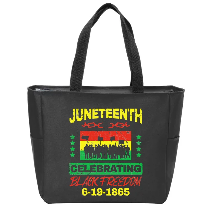 Juneteenth June 19th Black Freedom Zip Tote Bag