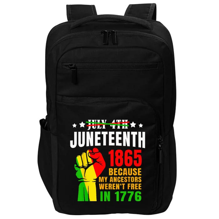 Juneteenth June 1865 Black History African American Freedom Impact Tech Backpack