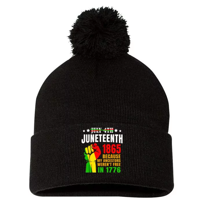 Juneteenth June 1865 Black History African American Freedom Pom Pom 12in Knit Beanie