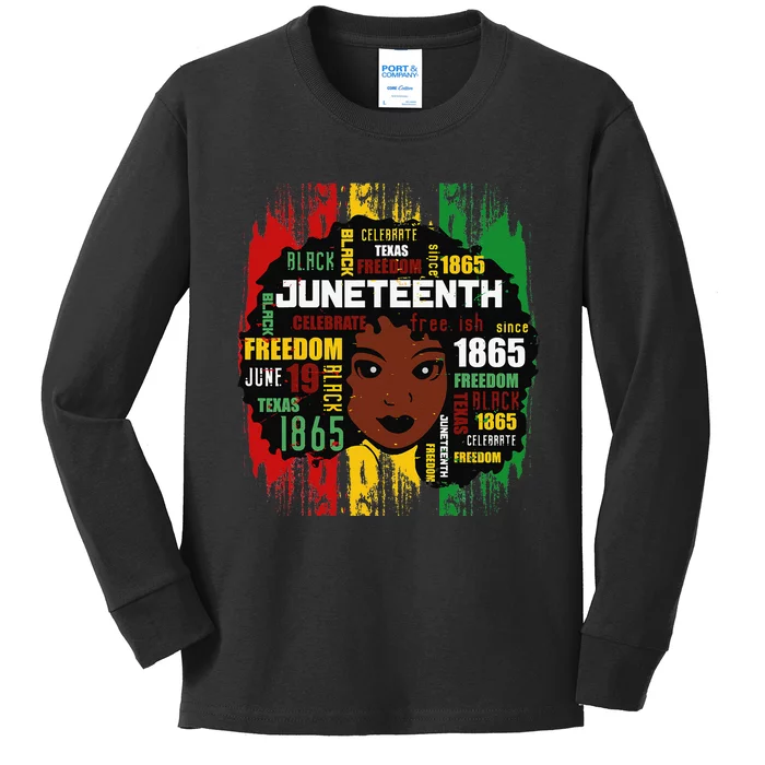 Juneteenth  Juneteenth African American Kids Long Sleeve Shirt