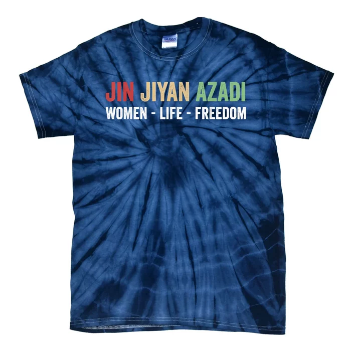 Jin Jiyan Azadi Women Life Freedom Kurdish Freedom Tie-Dye T-Shirt