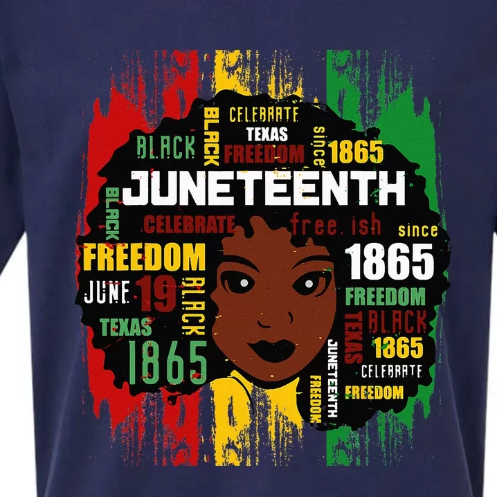 Juneteenth  Juneteenth African American Sueded Cloud Jersey T-Shirt