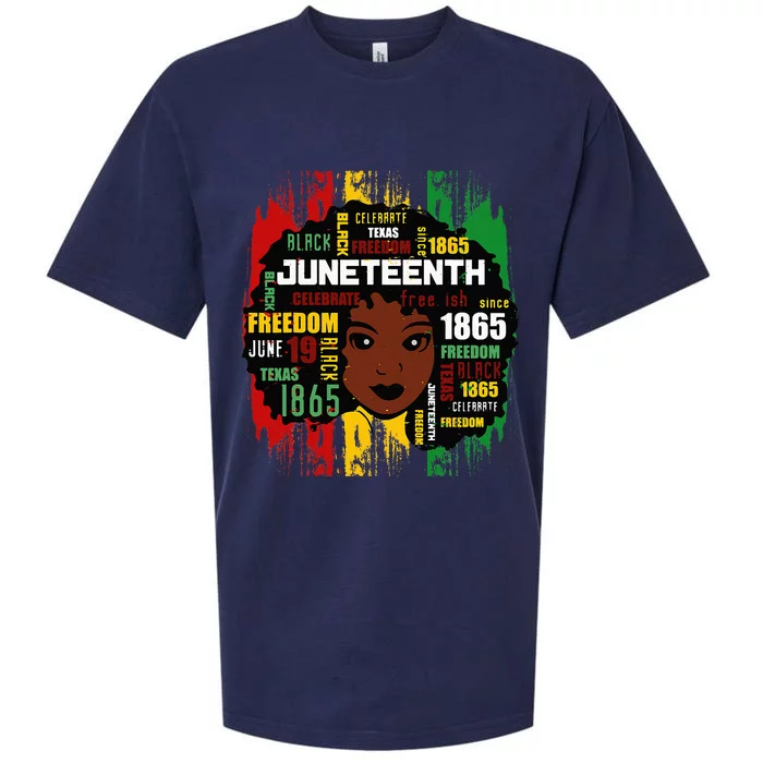 Juneteenth  Juneteenth African American Sueded Cloud Jersey T-Shirt